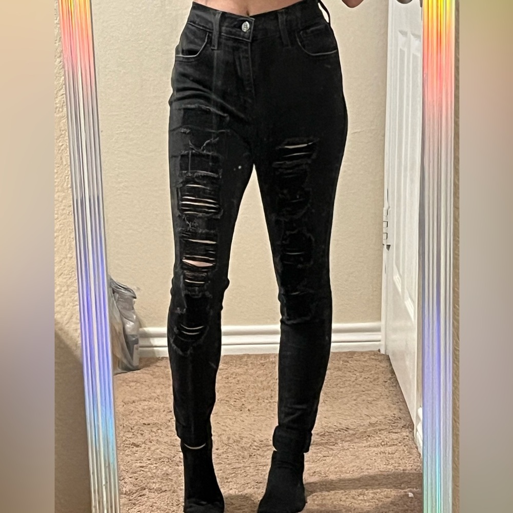 Levi’s Ripped Black Skinny Jeans
